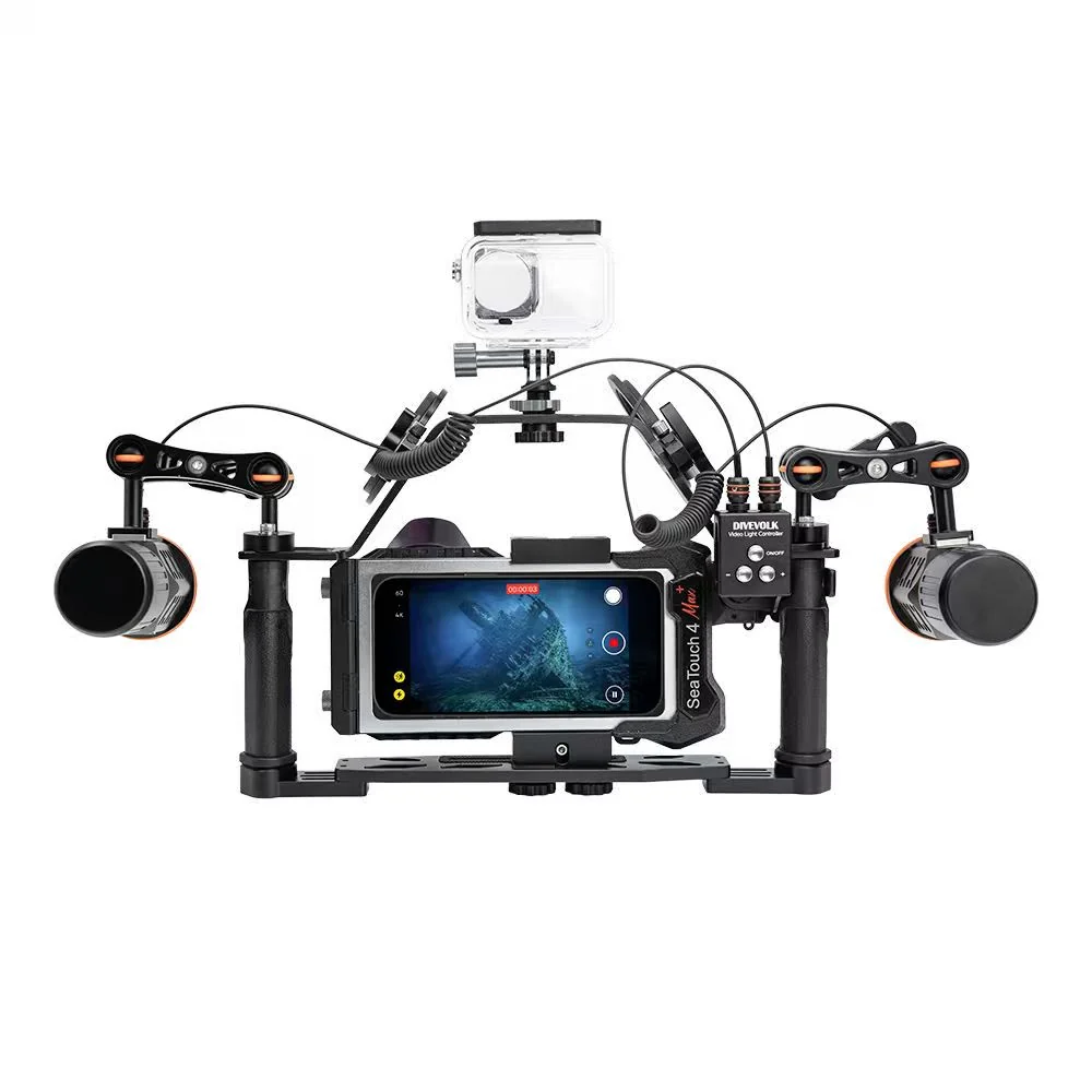DIVEVOLK Overhead Cage Extension Bar | Aluminum Dual Handle Tray Top Expansion Crossbar for DIVEVOLK Underwater Housing - Image 9