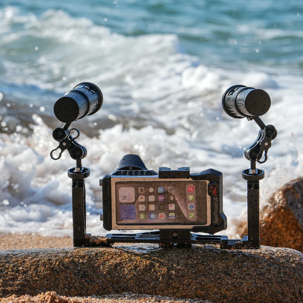 DIVEVOLK SeaTouch 4 Max Plus Deep Dive Kit with dual light for iPhone and most Android smartphone, dive housing, waterproof phone case - Image 6