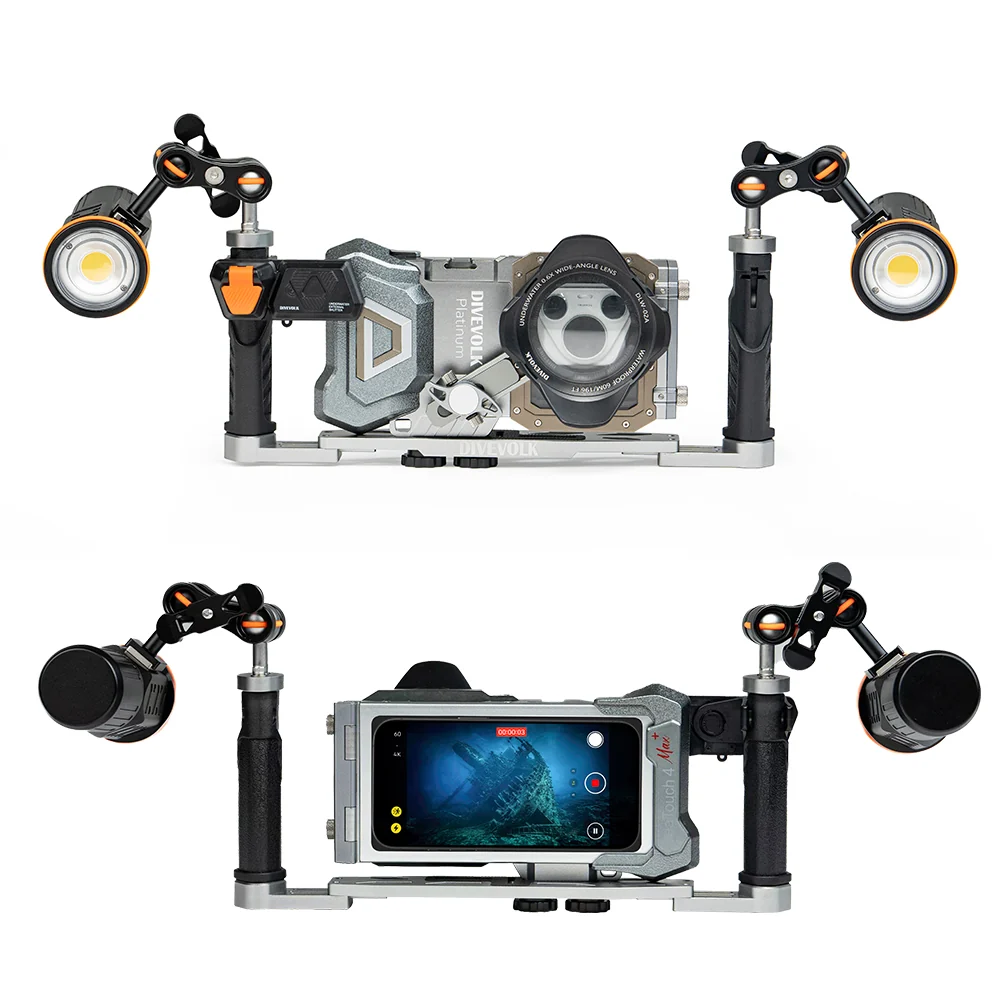 DIVEVOLK SeaTouch 4 Max Platinum Deep Dive Kit with dual light for iPhone and most Android smartphone, dive housing, waterproof phone case - Image 5