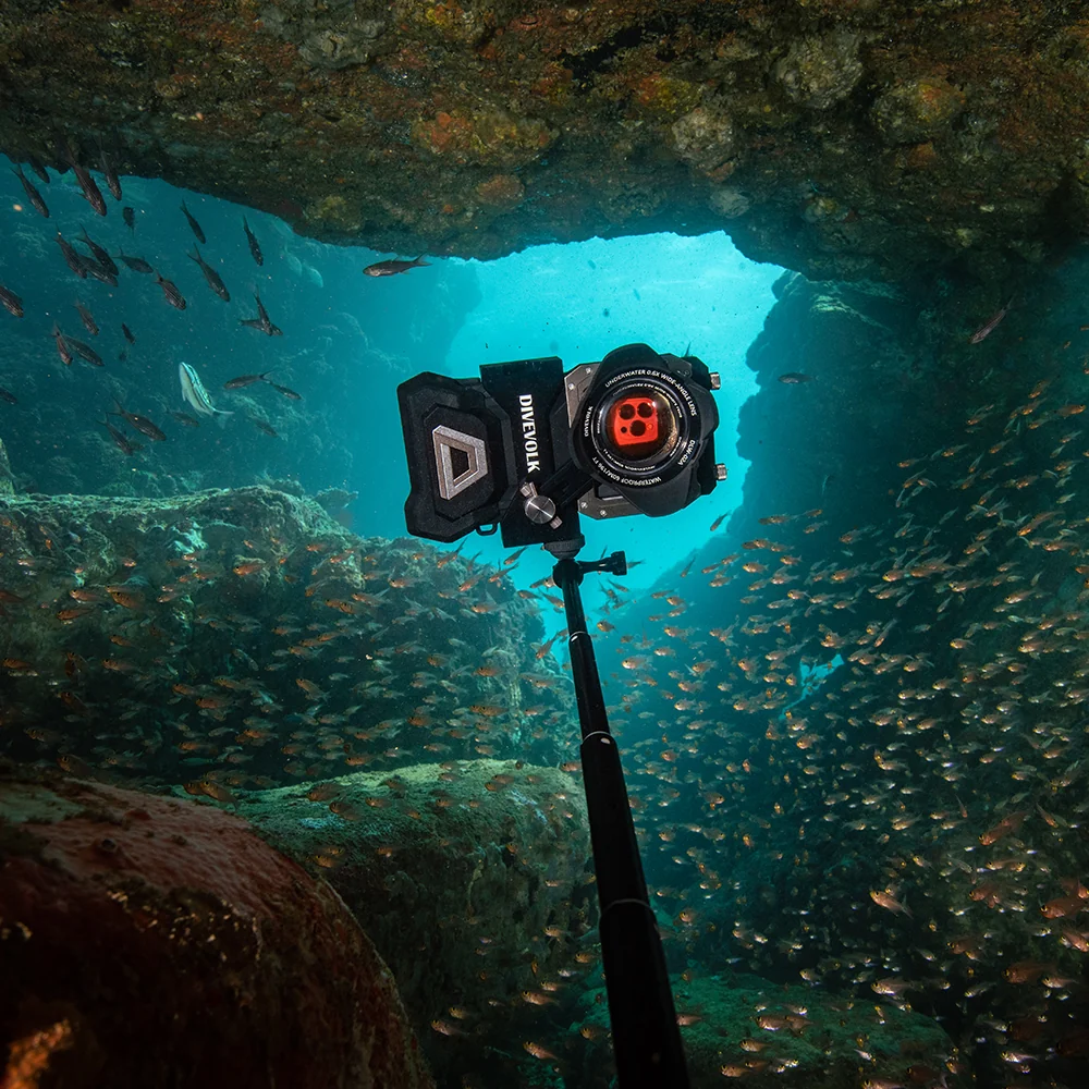DIVEVOLK underwater Dual Lock Selfie Stick for Seatouch 4 Max underwater housing - Image 4