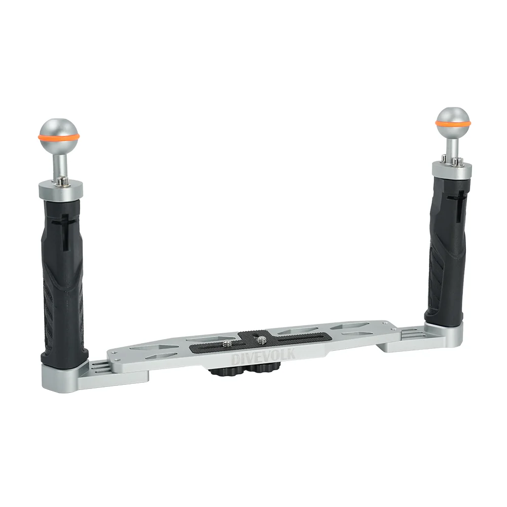 DIVEVOLK Dual Handle Tray for smartphone underwater housing, compact camera housing, action camera, Gopro, DJI Action, Insta360 - Image 15
